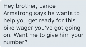 Dan Bilzerian Lance Armstrong message