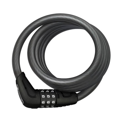 Abus Star 4508C/150 1.5 m Spiral Cable Lock  Black