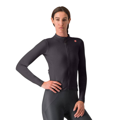 Black Women's Castelli Espresso Thermal Long Sleeve Jersey