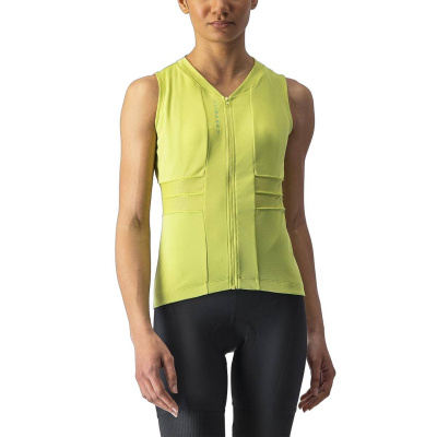 Castelli Anima 4 Sleeveless Jersey Bright Lime / Absinthe Green Women