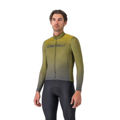 Castelli Apice Thermal Long-Sleeve Jersey Sage / Twilight Blue / Mango
