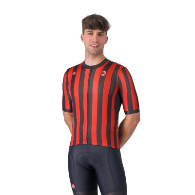 Castelli Competizione 3 AC Milan Home Short Sleeve Jersey Red Black