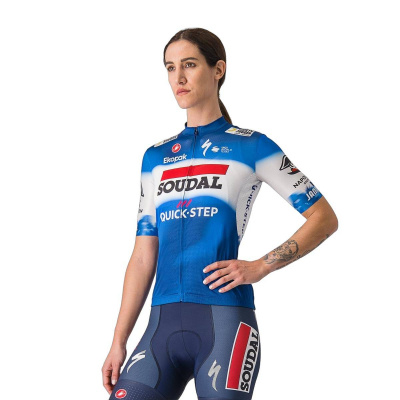 Castelli Competizione 3 Short Sleeve Ceramic Blue/White Soudal Quick-Step Womens Jersey