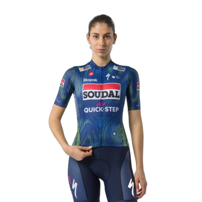 Castelli Competizione 4 Electric Lime Blue Soudal Quick-Step Womens Jersey