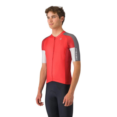 Castelli Entrata 6 Short Sleeve Jersey Red Gray