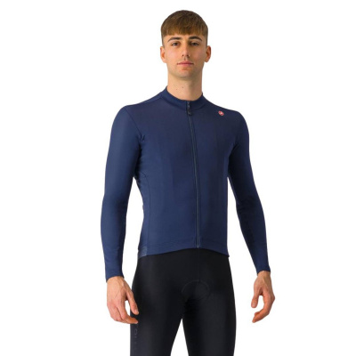 Castelli Espresso Thermal Long Sleeve Jersey Blue