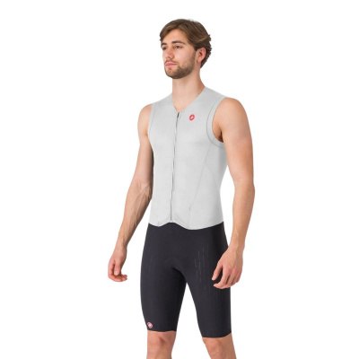 Castelli Free San Remo 3 Sleeveless Tri Suit White Black