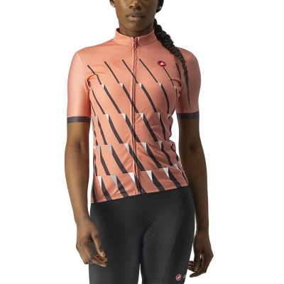Castelli Pendio Short-Sleeve Jersey Blush Dark Grey White Women's