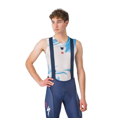 Castelli Pro Mesh Sleeveless Base Layer White Light Blue Soudal Quick-Step