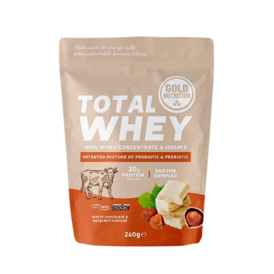 GoldNutrition Total Whey White Chocolate and Hazelnut Protein 260g