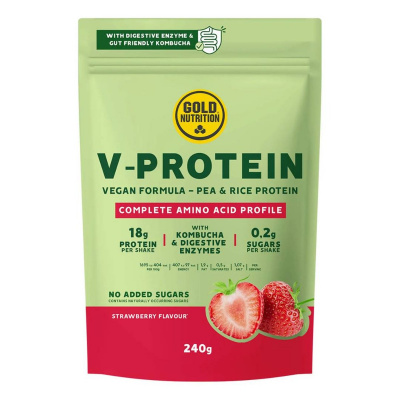 GoldNutrition V-Protein Kombucha Strawberry 240g