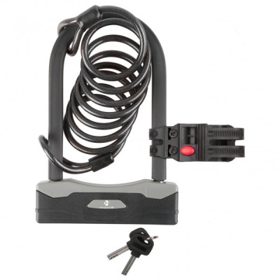 M-Wave - Bugelschloss mit Spiralgabel B & S - Bike lock