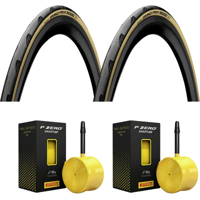2 x Continental Grand Prix 5000AS TR 700c Folding Tyres
