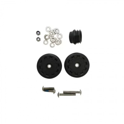 Brompton Eazy Wheel rollers with fittings - 6mm holes Pair