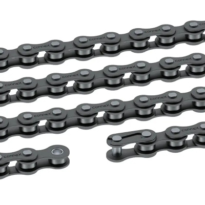 Connex 100 1/8in Bicycle Chain 112 Link Single-Speed Heat Treated Steel with Spring Clip J