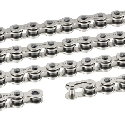 Connex 1E8 1/8in Bicycle Chain 136 Link Single-Speed Re-Enforced and Nickel Plated with Sp