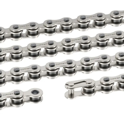 Connex 1R8 1/8in Bicycle Chain 112 Link Single-Speed Re-Enforced and Nickel Plated with Sp