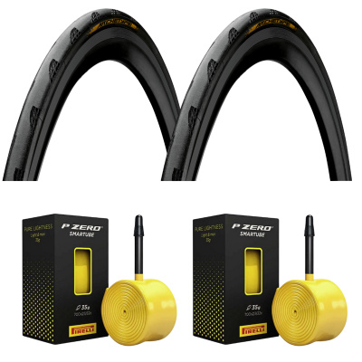 Continental Archetype 700x30c Tyres with Pirelli P Zero 700x23-32c 60mm SmarTUBEs Bundle