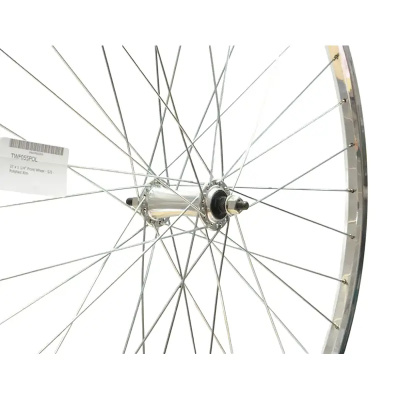 Cycle Division 27x11/4 inch Front Road Wheel - Solid Axle Polished Rim