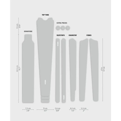 Dyedbro Clear Gloss Gravel Frame Protection Kit