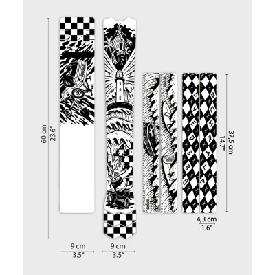 Dyedbro Surfs Up MTB Frame Protection Kit