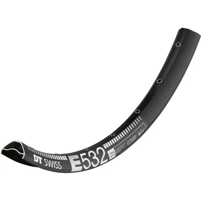 E 532 Sleeve-joined disc-specific 28 hole Presta-drilled black - 27.5