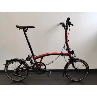 EX DEMO Brompton P Line 4 speed Mid handlebar Extended seatpost Folding Bike 2025