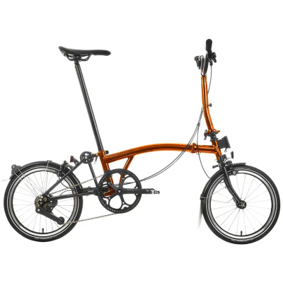 EX DEMO Brompton P Line 4 speed Mid handlebar Extended seatpost Folding Bike 2025