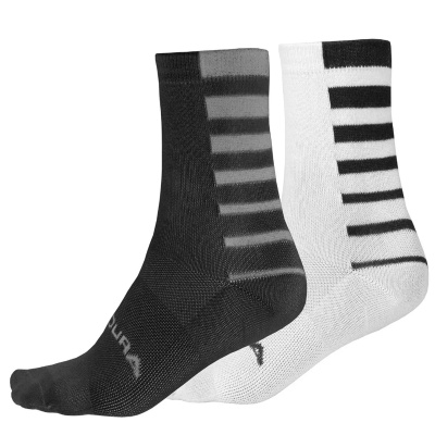 Endura Twin Pack Coolmax Stripe Socks