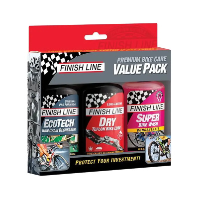 Finish Line Dry kit -  EcoTech Degreaser/Super Bike Wash/Dry Lube