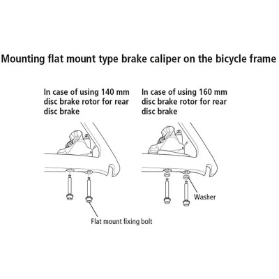Flat mount calliper to flat mount frame fixing bolt C for 25mm frame 38mm bolt