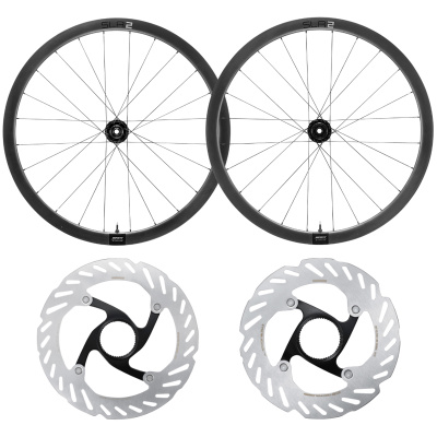 Giant SLR 2 36 Disc Hookless Carbon Wheelset with RTCL700 rotors