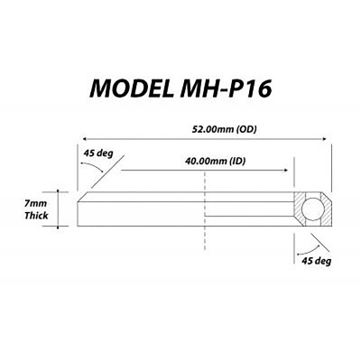 Halt MH-P16 Bearings 52mm x 40mm x 7mm 45/45