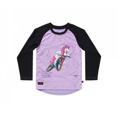 Kids Ride Shotgun Unicorn Windproof Long Sleeve Jersey