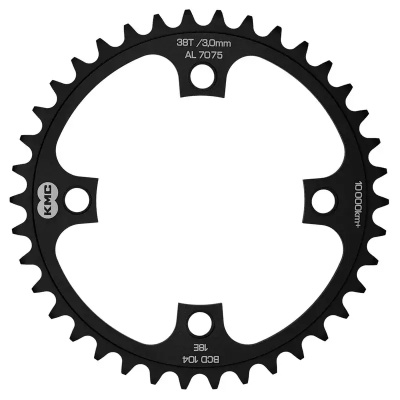 Kmc 104pcd 4 Arm Wide Single Speed Chainring 38t