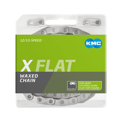 Kmc X-Flat 12/13x Silver Nickel Waxed Chain 126L