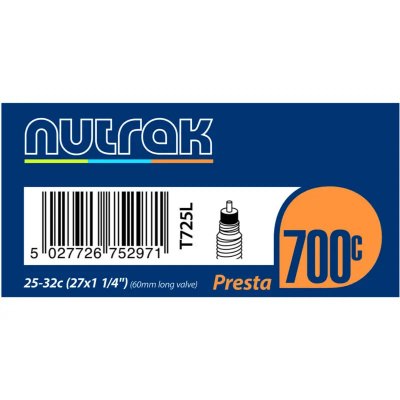 Nutrak 700x25 - 32c 60mm Presta Valve Inner Tube