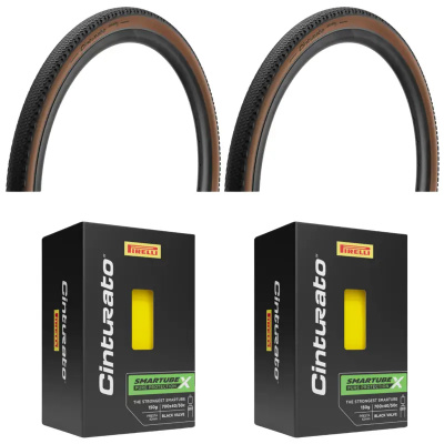 Pair of Pirelli Cinturato Gravel H Classic 700x35-50c Tyres