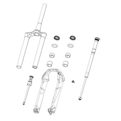RockShox Spare Fork CSU Debonair 27B/29B 44 Off-Set Taper No Gradients Domain B1 2022