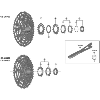 SHimano CS-LG600 cassette spacer A