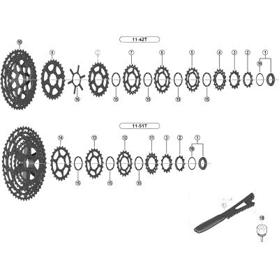 SHimano CS-M5100 cassette sprocket wheel - 15T