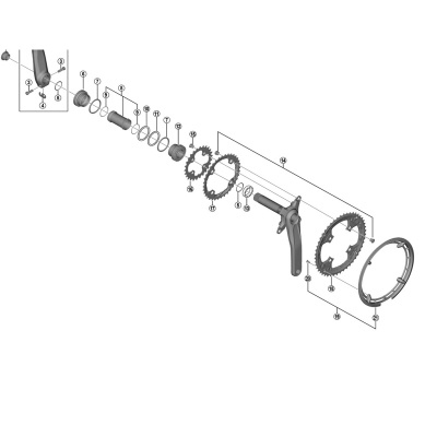 SHimano FC-T6010 chain guard and fixing screws