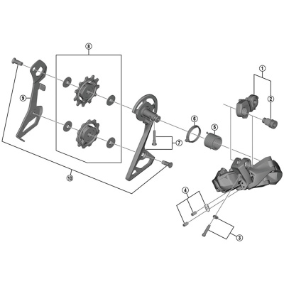 SHimano RD-R8050 Ultegra outer plate and fixing bolt