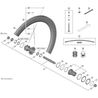 SHimano WH-R9270-C60-HR-TL-F valve unit