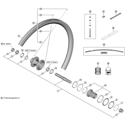 SHimano WH-RX31-F12 Ball retainer