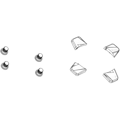SRAM Chainring Bolt Kit - M8x6.5x3.4 Including Bolt Covers - Qty 4
