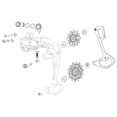 SRAM Rival XPLR AXS E1 Aluminium Rear Derailleur Inner Cage