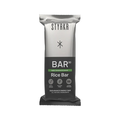 STYRKR BAR30 Apple Cinnamon and Caramel Energy Bar Box of 12 Bundle