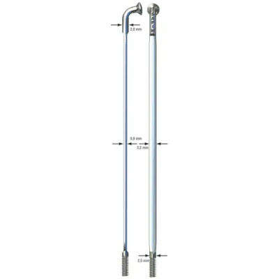 Sapim CX-Ray J-Bend Cut/Threaded Spokes 261-310mm