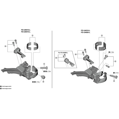 Shimano Acera FD-M3000 Clamp band adapter 31.8 mm